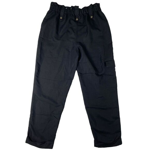 POPSUGAR Black Paper Bag Waist Lounge Pants Women’s Size Small - Picture 2 of 7